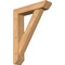 Ekena Millwork Traditional Slat Smooth Bracket w/ Offset Brace, Western Red Cedar, 5 1/2"W x 24"D x 32"H BKT0604X24X32TRA06SWR - alternate 1